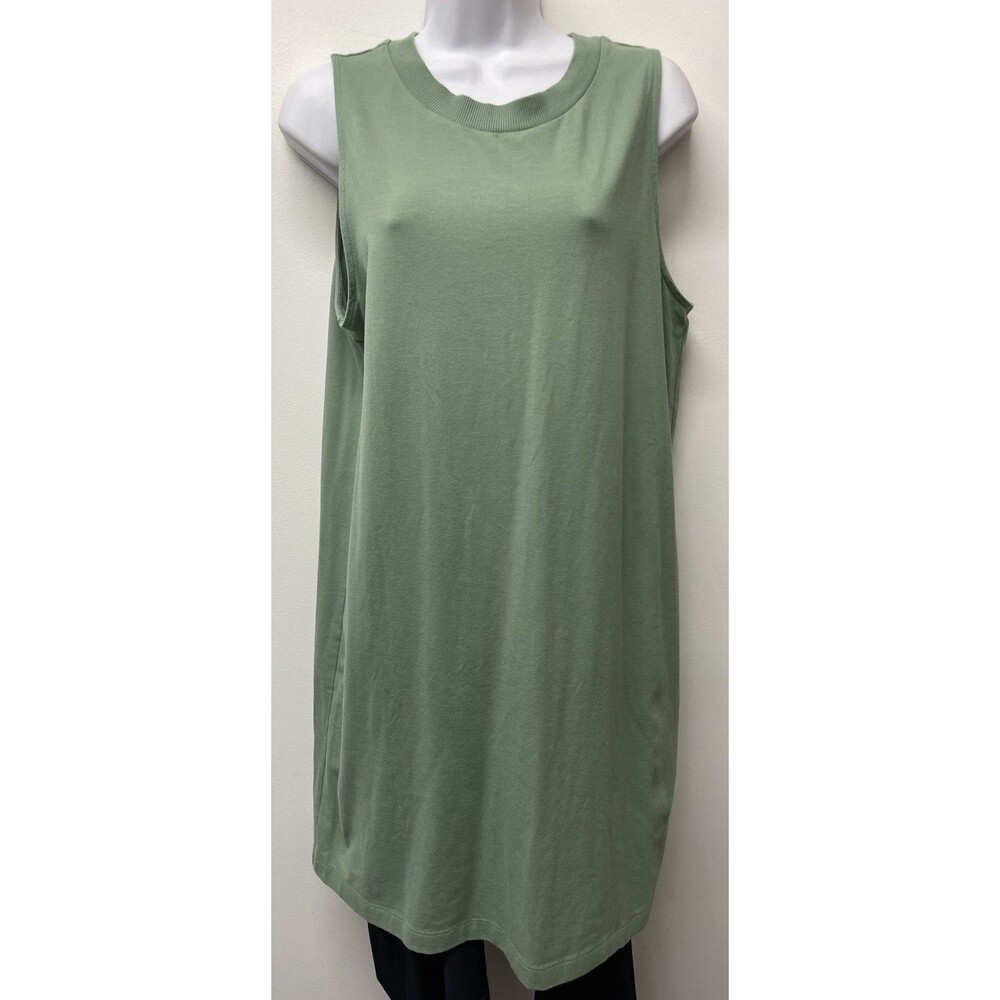 EUC Women’s Large Sage Green Sleeveless Casual Stretchy Dress By “A New Day”